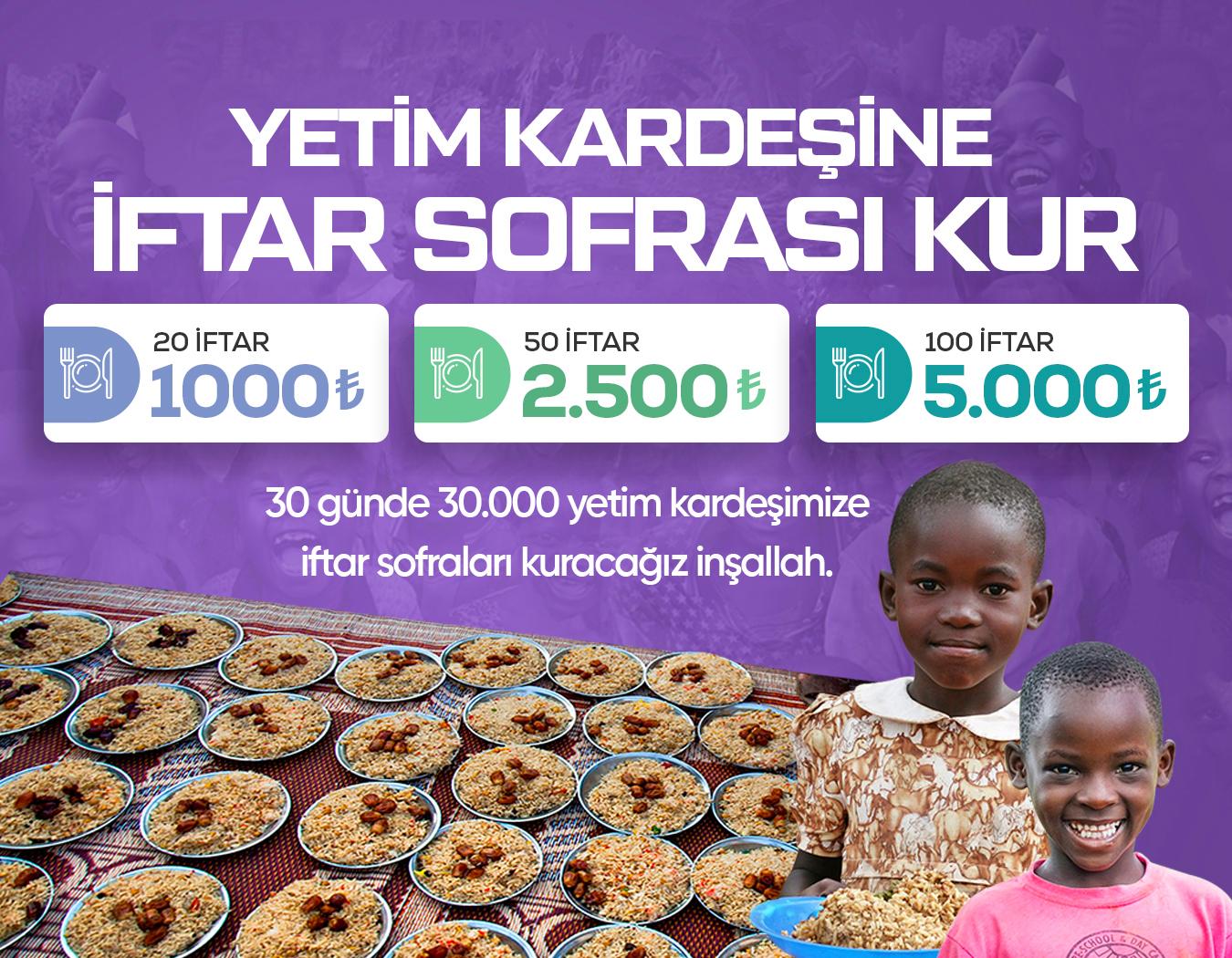 Yetim Kardeşine iftar Sofrası Kur